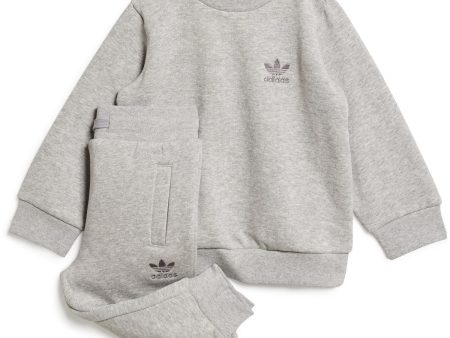 adidas Originals Medium Grey Heather Trefoil Sweat Sett Sale