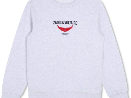 Zadig & Voltaire Light Grey Marl Collegegenser Online Hot Sale