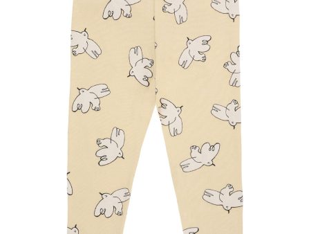 Bobo Choses Light Yellow Freedom Bird All Over Leggings on Sale