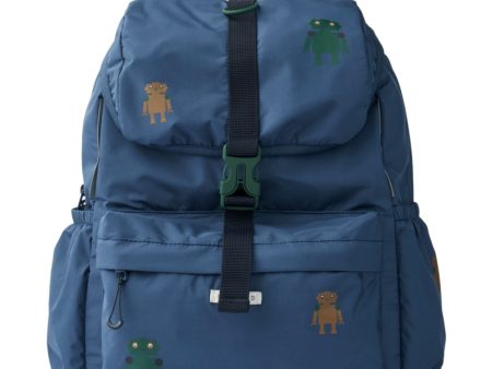 LIEWOOD Robots   Indigo Blue Christine School Ryggsekk Hot on Sale