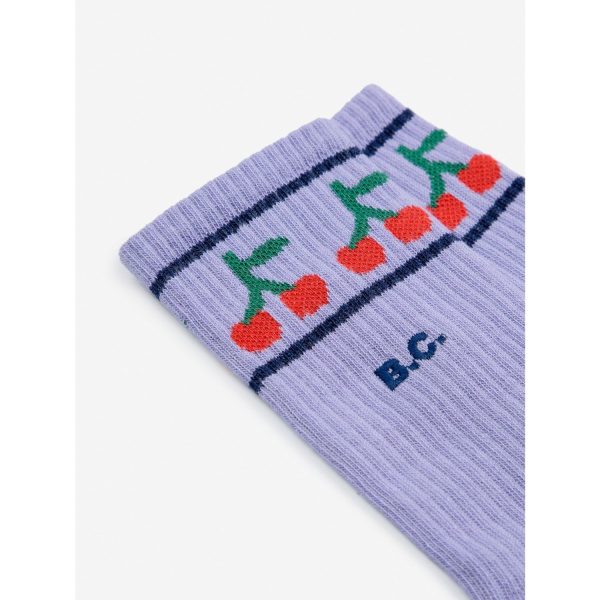 Bobo Choses Lavender Bobo Cherry Long Socks For Cheap