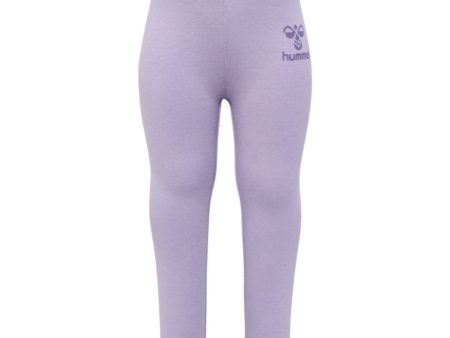 Hummel Lavender Gray Mino Leggings Hot on Sale