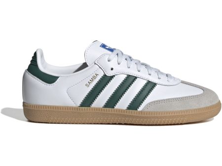 adidas Originals Cloud White Collegiate Green Gum Samba Og J Sneakers Hot on Sale