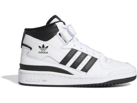 adidas Originals Cloud White Core Black Cloud White Forum Mid J Sneakers For Sale