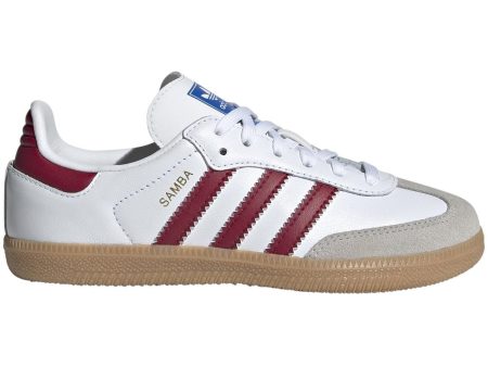 adidas Originals SAMBA OG C Sneakers Cloud White   Collegiate Burgundy   Gum Online