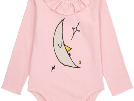 Bobo Choses Light Pink Beneath The Moon Ruffle Body For Discount