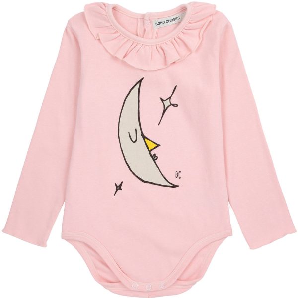 Bobo Choses Light Pink Beneath The Moon Ruffle Body For Discount