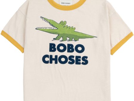 Bobo Choses White Talking Crocodile T-Shirt For Cheap