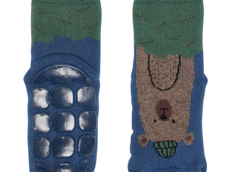 MELTON True Navy Bear socks - anti-slip Cheap