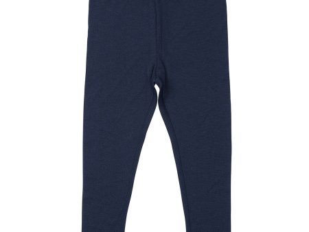 COPENHAGEN COLORS Navy Merino Light Strikkede Leggings For Cheap