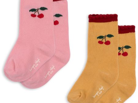 Konges Sløjd Cherry 2 Pack Jaquard Frill Socks on Sale