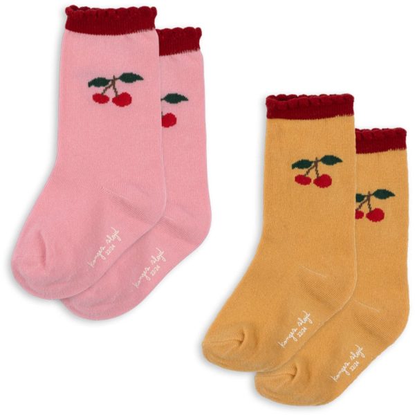 Konges Sløjd Cherry 2 Pack Jaquard Frill Socks on Sale