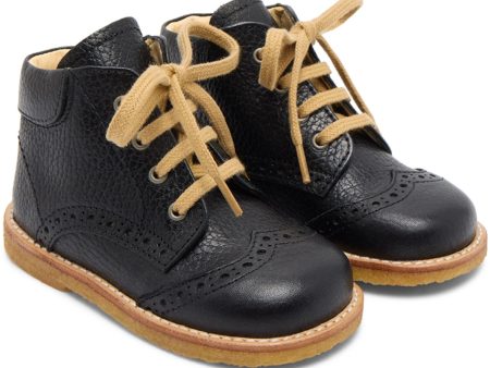 Angulus Black Classic snøresko med Brogue Detaljer on Sale