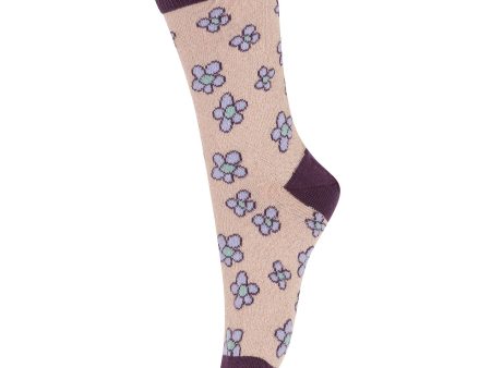 MELTON Alt Rosa Blossom socks Cheap