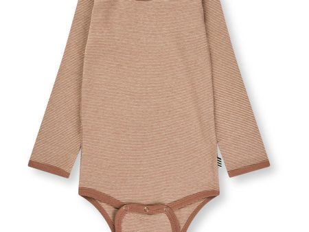 Mads Nørgaard Brownie Fog Myk Mikrostripet Body Discount