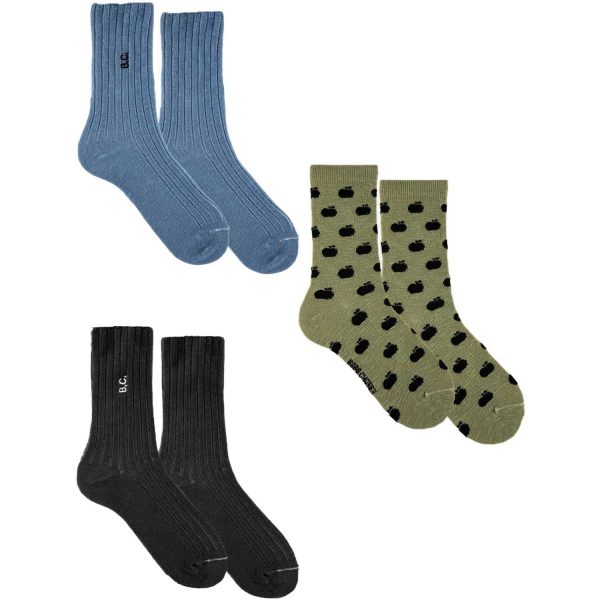 Bobo Choses Olive Bc Socks 3-Pack Supply