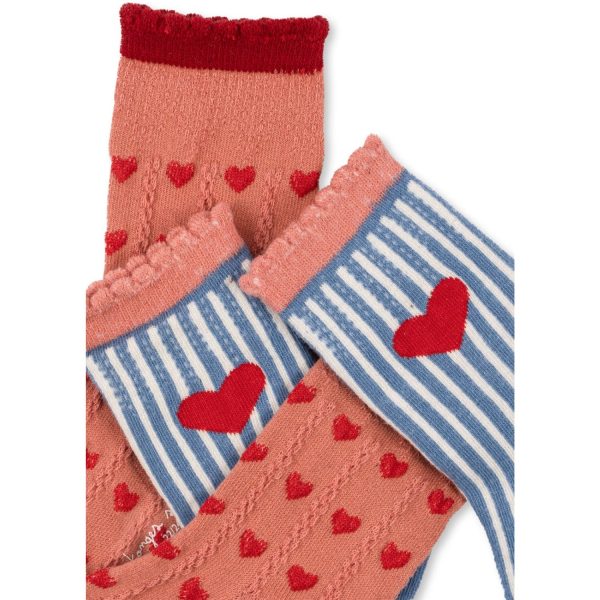 Konges Sløjd Heart Mix 2 Pack Jaquard Socks Online Hot Sale